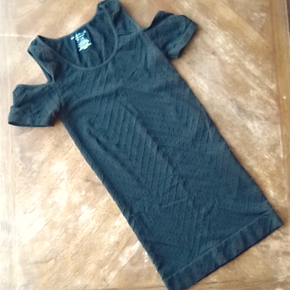 Euc Black Shape Wear Cold Shoulder Tank Top Dress